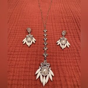 Park Lane Silver and White Necklace Set